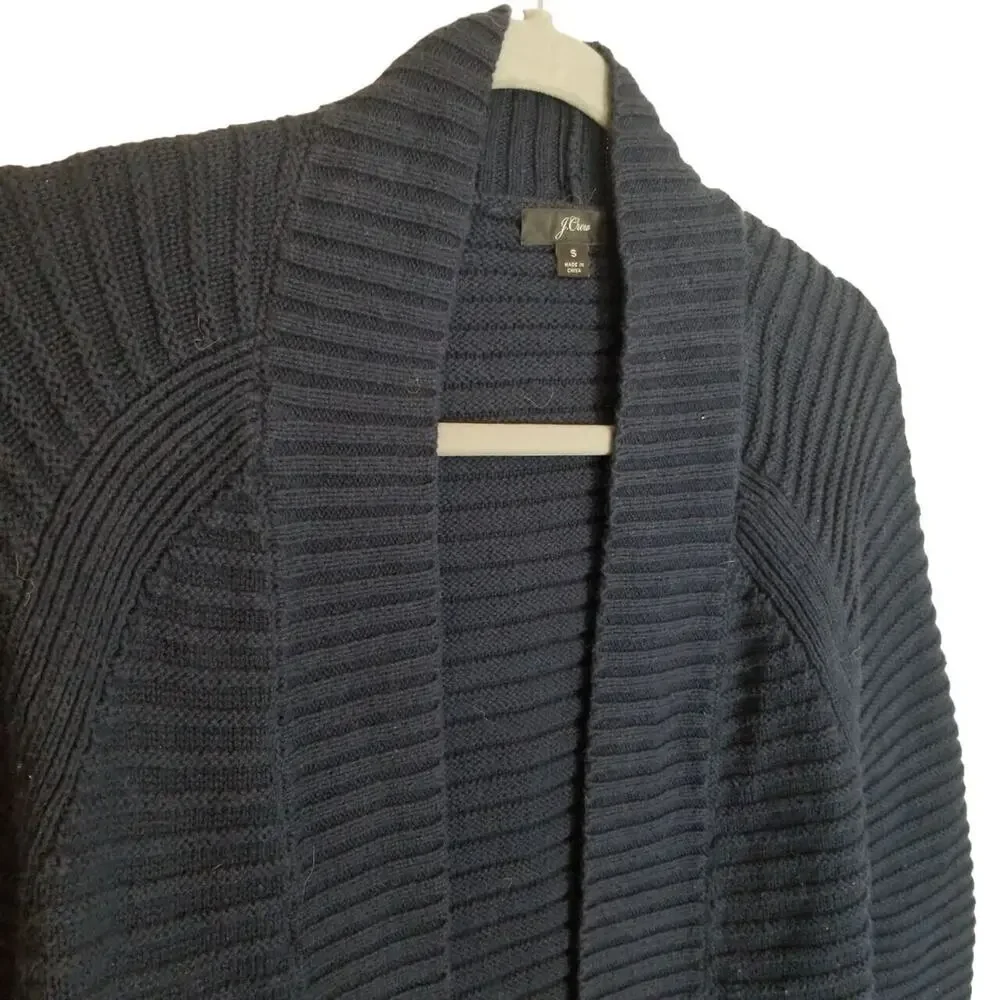 J. Crew Womens Knit Cardigan Sweater Size S Open Front Classic Preppy Minimalist